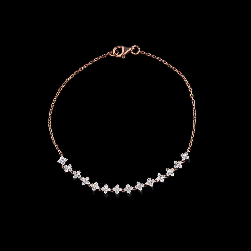 Rosé Petal Diamond Bracelet