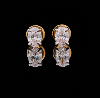 Oval Spark Studs