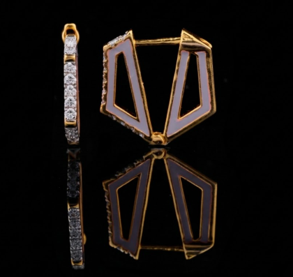 Aura Frame Diamond Hoops