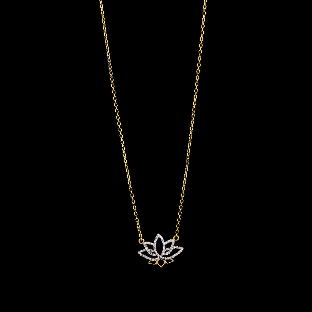 Golden Lotus Spark Pendant