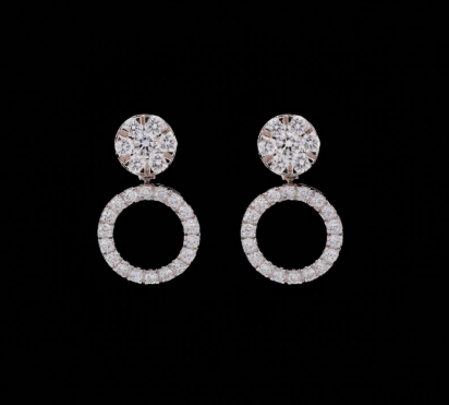 Stellar Halo Stud Earrings