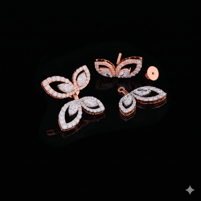 Rosé Butterfly Spark Earrings