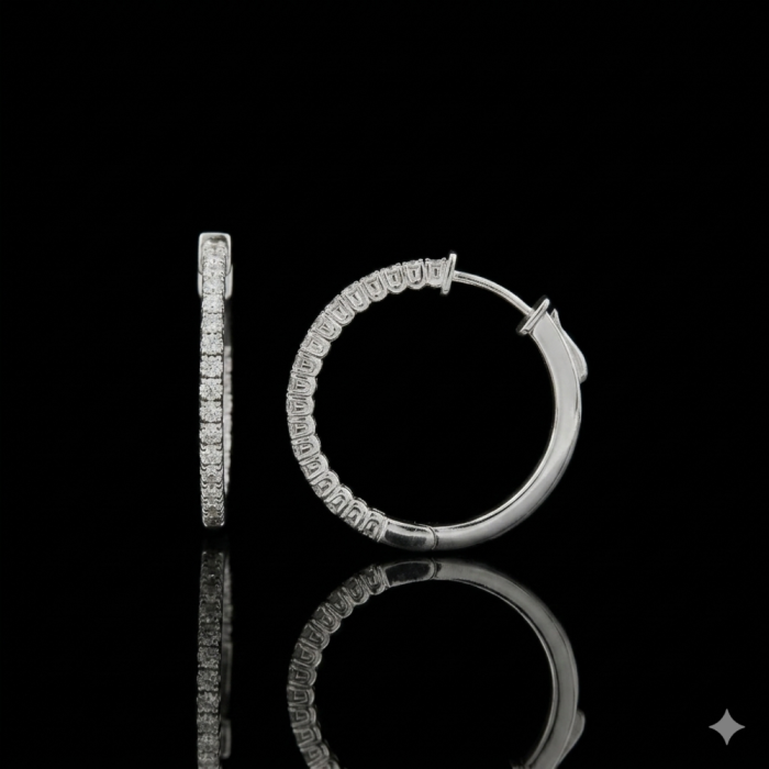 Celeste Circle Hoops